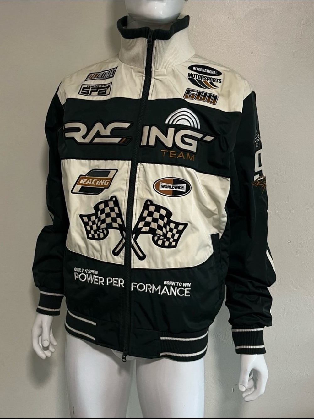 Smoke Rise Men's Racing Windbreaker Jacket size xl.